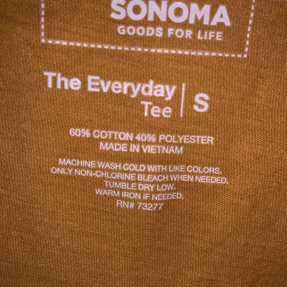 Sonoma new without tags mustard everyday tee small